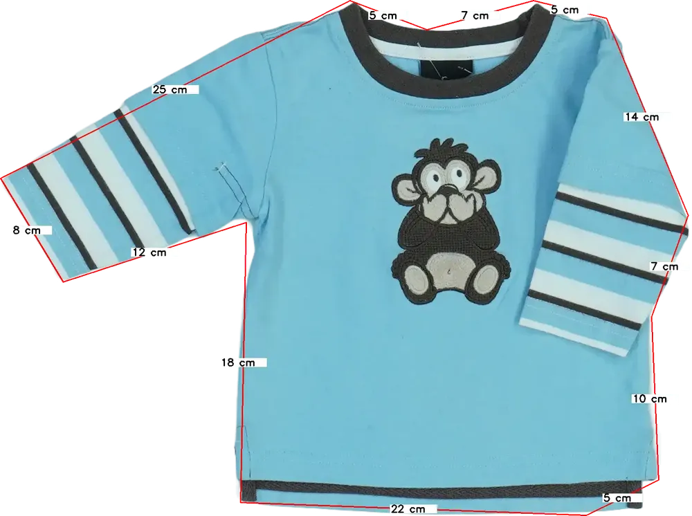 Kék Next Hosszú ujjú felső EU 68 / UK 3-6 hónap / US 3-6 hónap