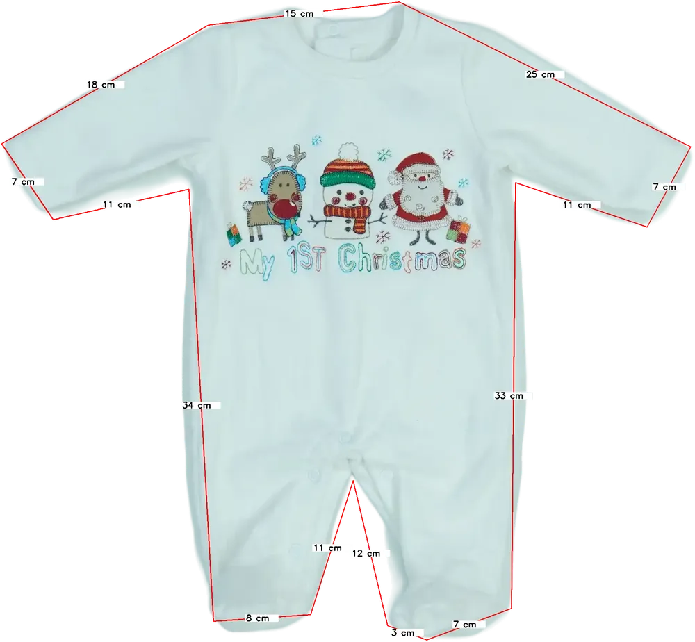 Fehér Matalan Hosszú ujjú rugdalózó EU 50 / UK Újszülött / US Újszülött