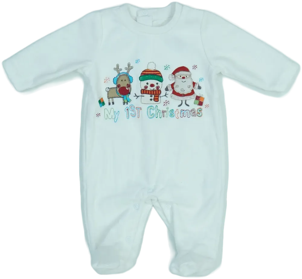 Fehér Matalan Hosszú ujjú rugdalózó EU 50 / UK Újszülött / US Újszülött