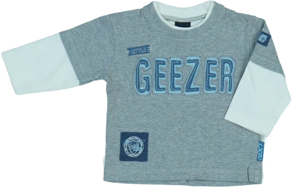 Szürke Next Hosszú ujjú felső EU 68 / UK 3-6 hónap / US 3-6 hónap