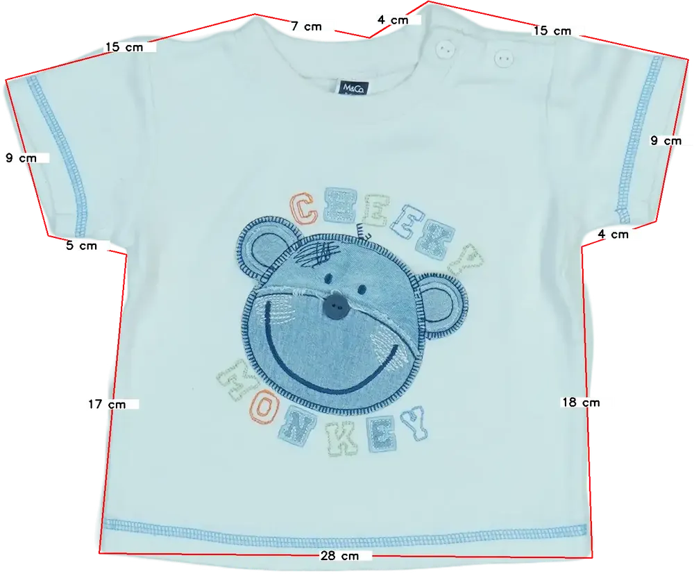 Kék M&amp;Co. Póló EU 80 / UK 9-12 hónap / US 12 hónap