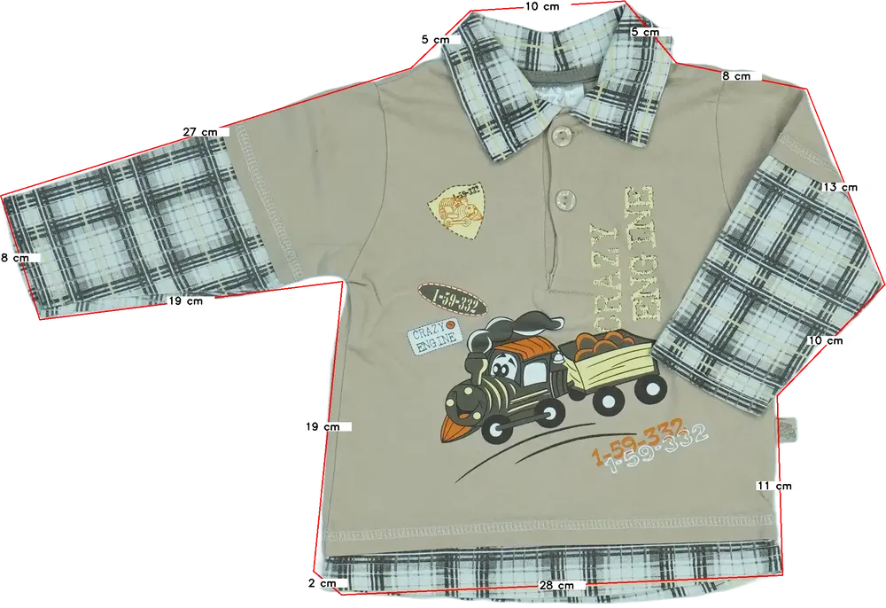 Barna Okay Hosszú ujjú felső EU 80 / UK 9-12 hónap / US 12 hónap