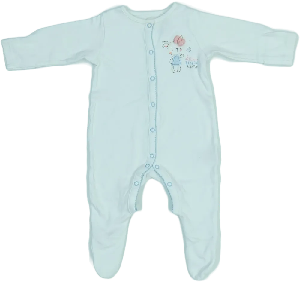 Fehér Mothercare Hosszú ujjú rugdalózó EU 68 / UK 3-6 hónap / US 3-6 hónap