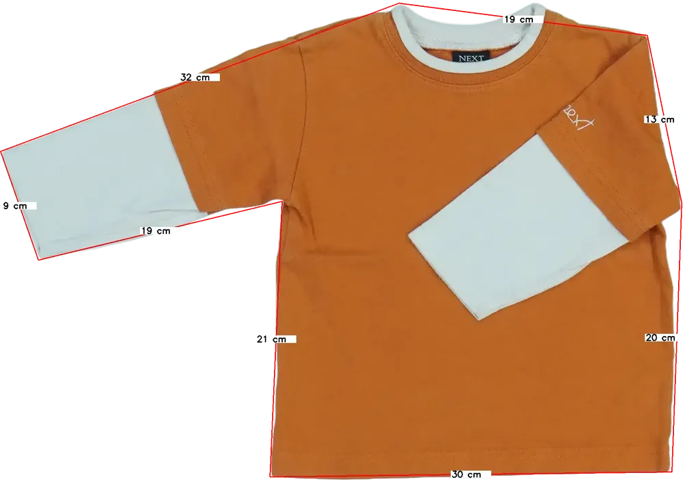 Barna Next Hosszú ujjú felső EU 80 / UK 9-12 hónap / US 12 hónap