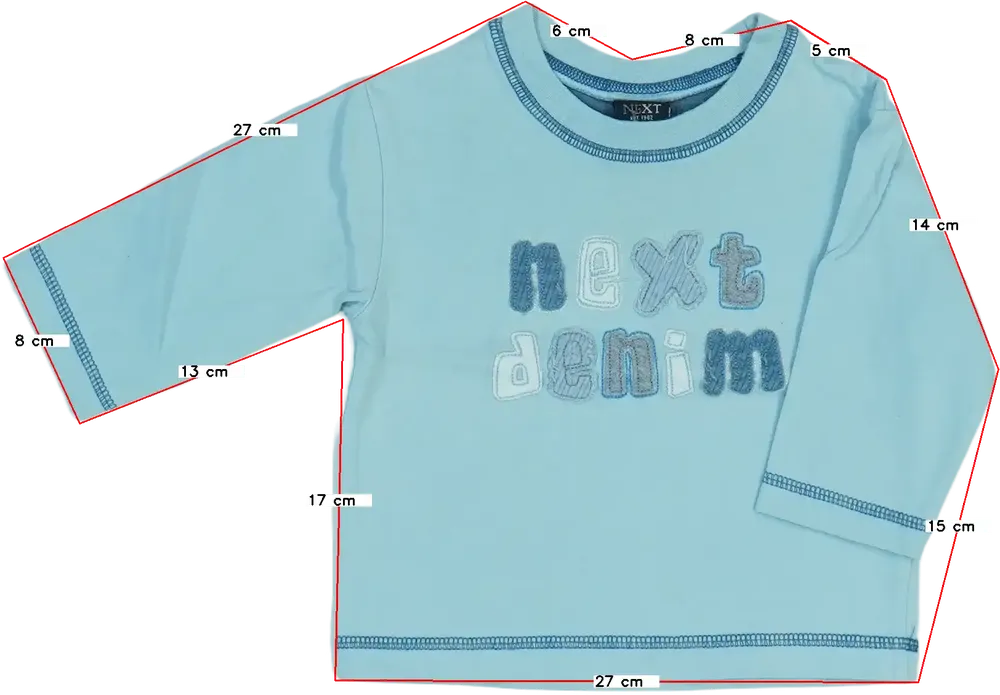 Kék Next Hosszú ujjú felső EU 68 / UK 3-6 hónap / US 3-6 hónap