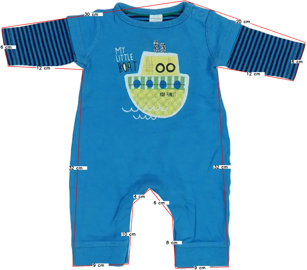 Blue Mini Club Sleepsuit (long sleeve) EU 50 / UK Newborn / US Newborn