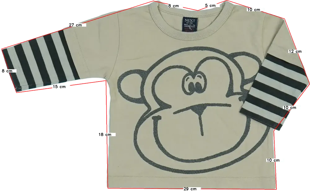 Barna Next Hosszú ujjú felső EU 74 / UK 6-9 hónap / US 6-9 hónap