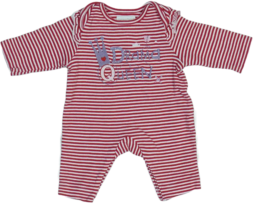 Fehér Mamas&amp;Papas Hosszú ujjú rugdalózó EU 50 / UK Újszülött / US Újszülött