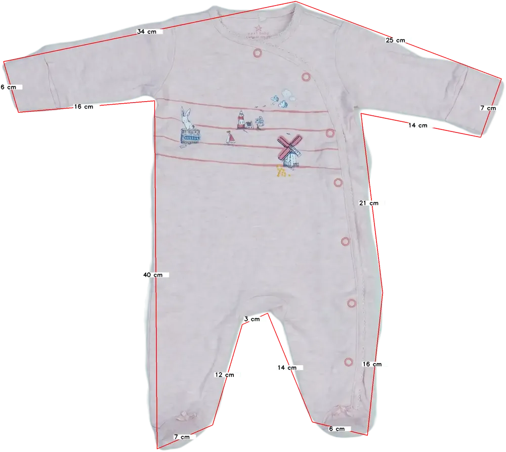 Rózsaszín Next Hosszú ujjú rugdalózó EU 62 / UK 0-3 hónap / US 0-3 hónap