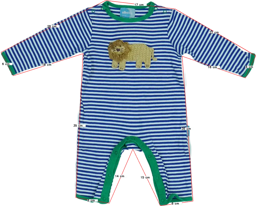 Többszínű Albetta Hosszú ujjú rugdalózó EU 68 / UK 3-6 hónap / US 3-6 hónap