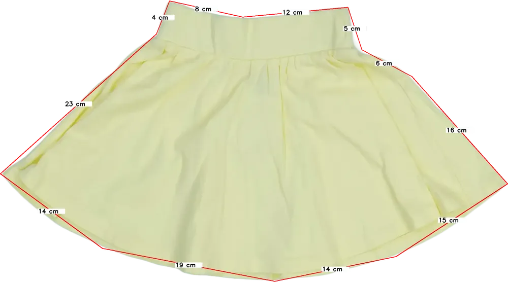 Sárga TU Szoknya EU 104 / UK 4 év / US 4T/XS