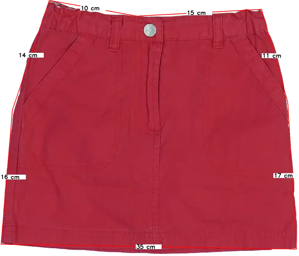Piros Impidimpi Szoknya EU 98 / UK 3 év / US 3T