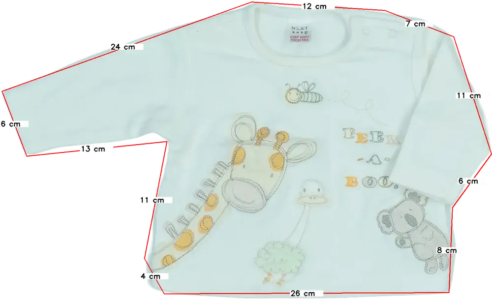 Fehér Next Hosszú ujjú felső EU 62 / UK 0-3 hónap / US 0-3 hónap