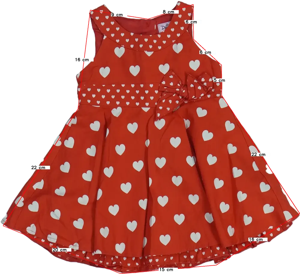 Piros Daisy B Ruha EU 68 / UK 3-6 hónap / US 3-6 hónap