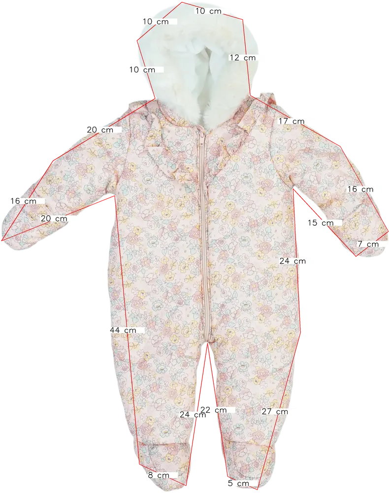 Rózsaszín George Baby overál EU 68 / UK 3-6 hónap / US 3-6 hónap