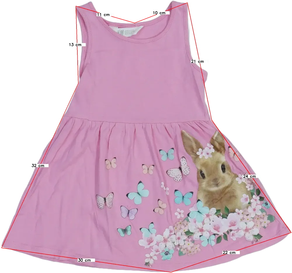 Rózsaszín H&amp;M Ruha EU 92 / UK 2 év / US 2T