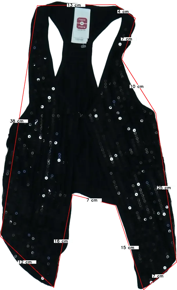 Fekete C&amp;A Mellény EU 128 / UK 8 év / US 8 év/M