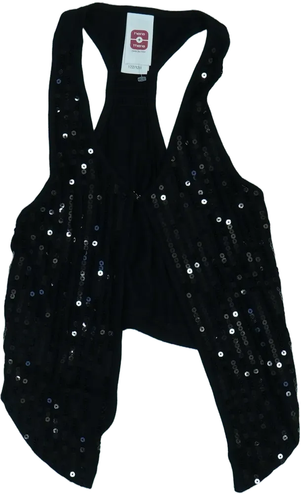 Fekete C&amp;A Mellény EU 128 / UK 8 év / US 8 év/M