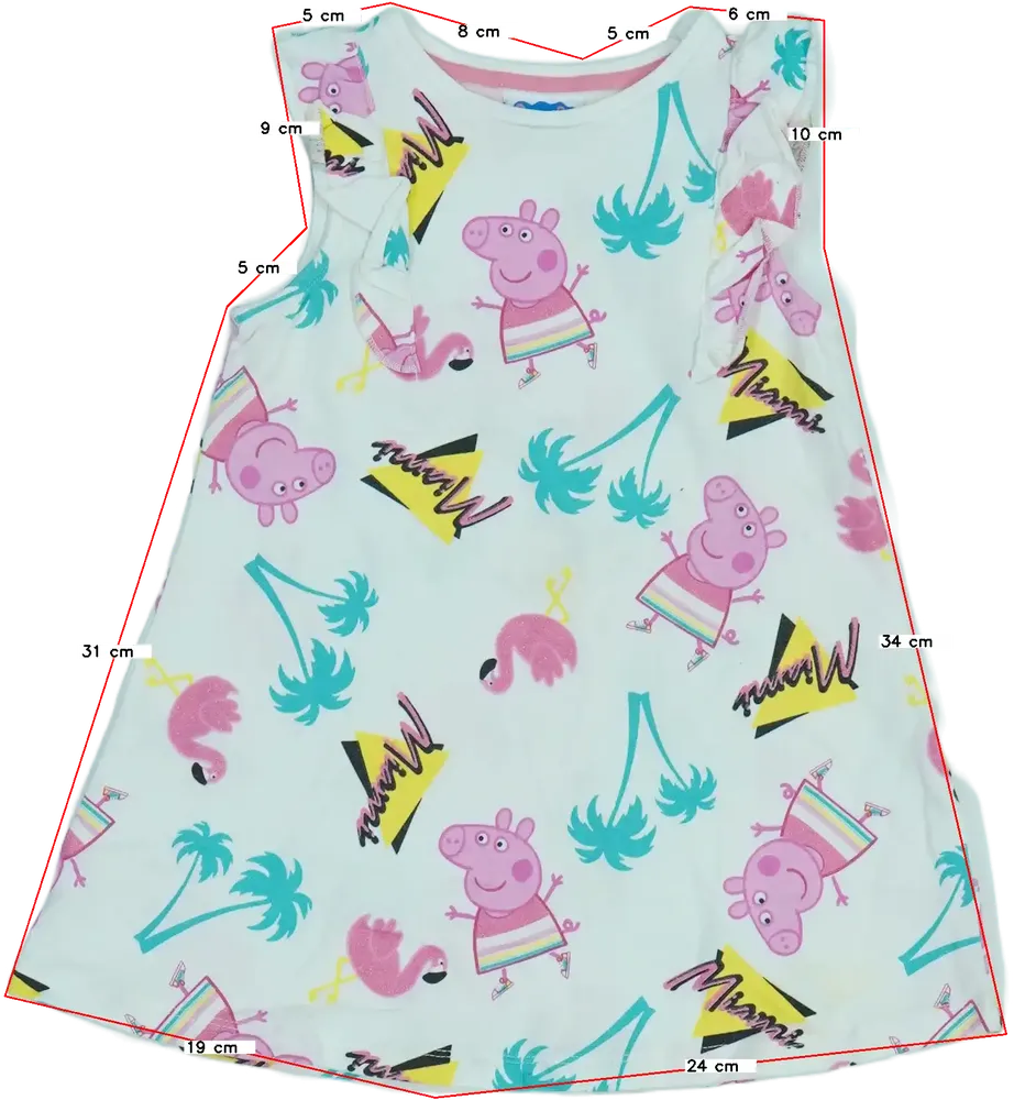 Fehér Peppa Pig Ruha EU 92 / UK 2 év / US 2T