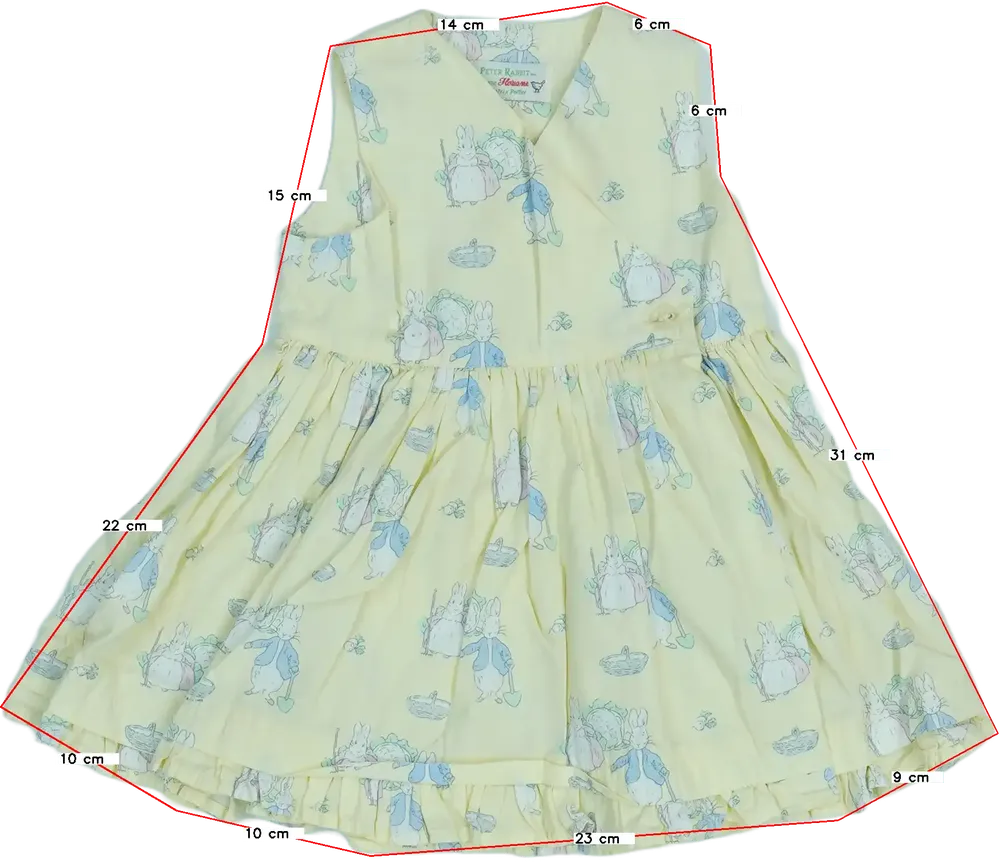 Sárga Peter Rabbit Ruha EU 68 / UK 3-6 hónap / US 3-6 hónap