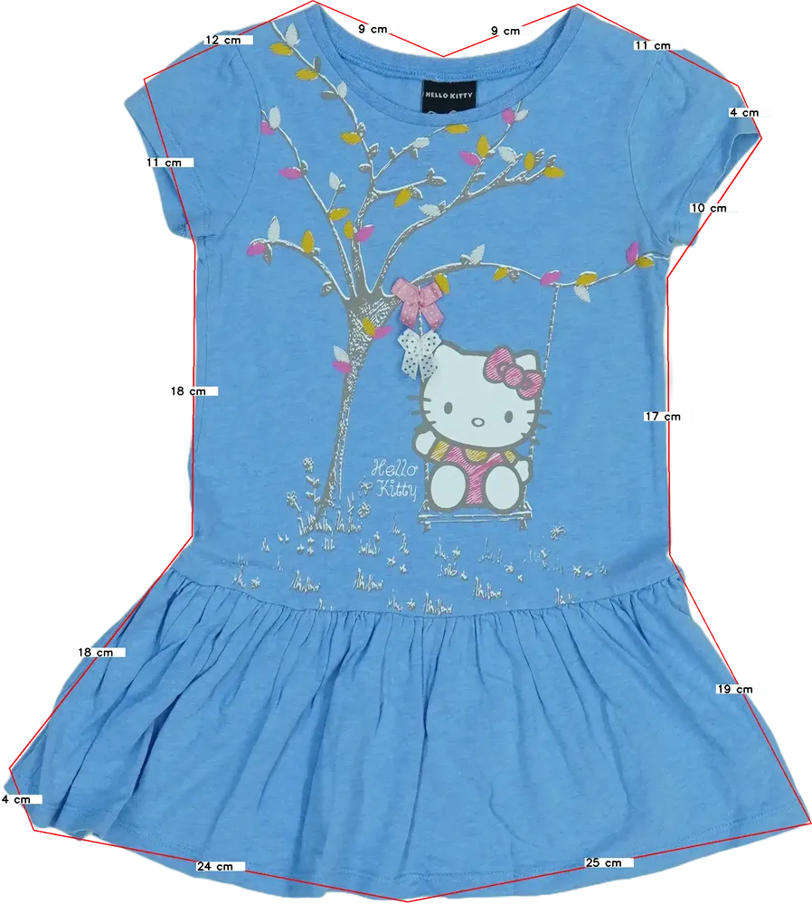 Kék Hello Kitty Ruha EU 110 / UK 5 év / US 5 év/XS