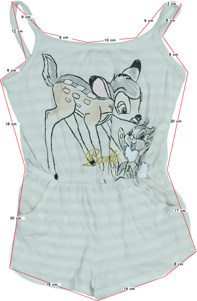 Fehér Disney Playsuit / Jumpsuit EU 134 / UK 9 év / US 9 év/L