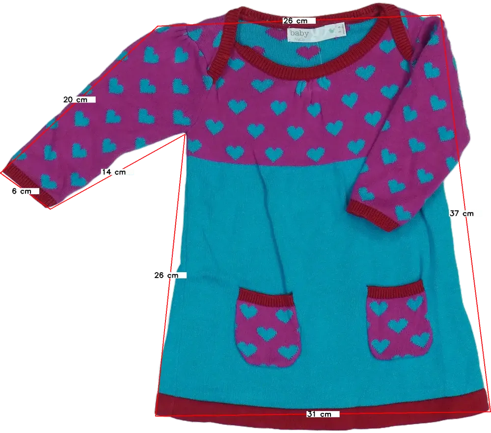 Többszínű M&amp;Co. Ruha EU 68 / UK 3-6 hónap / US 3-6 hónap