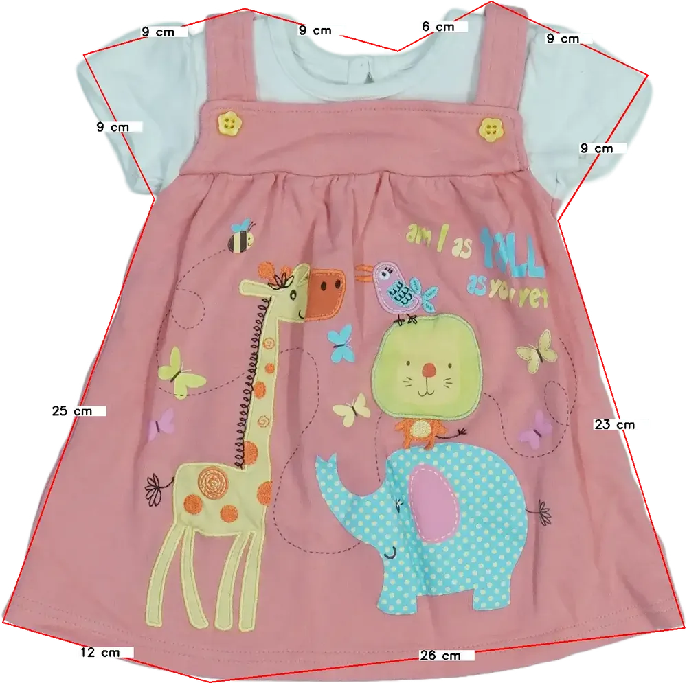 Rózsaszín George Ruha EU 68 / UK 3-6 hónap / US 3-6 hónap