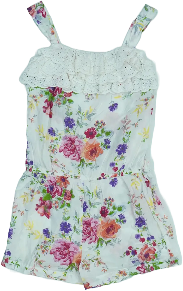 Fehér Next Playsuit / Jumpsuit EU 128 / UK 8 év / US 8 év/M