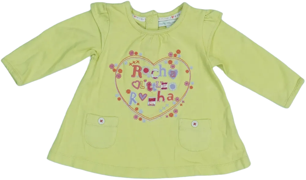 Zöld Debenhams Hosszú ujjú felső EU 68 / UK 3-6 hónap / US 3-6 hónap