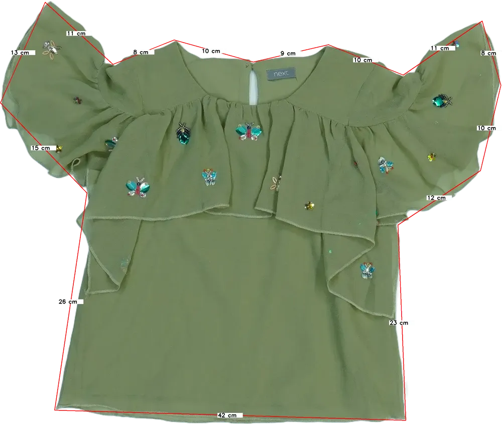 Zöld Next Póló EU 134 / UK 9 év / US 9 év/L