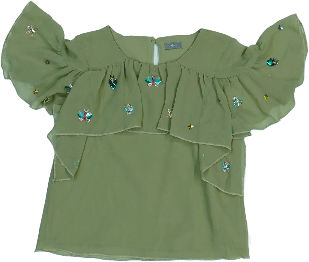 Zöld Next Póló EU 134 / UK 9 év / US 9 év/L