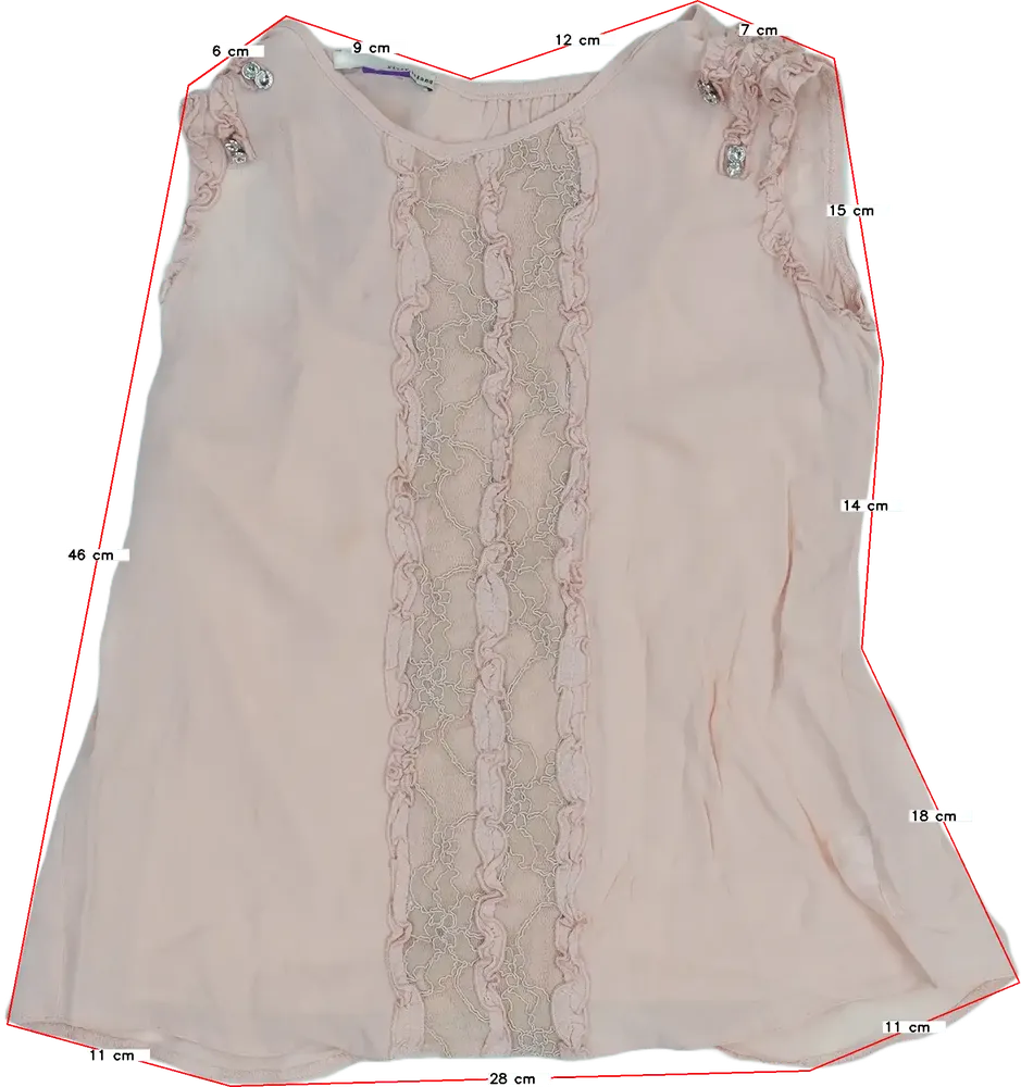 Rózsaszín River Island Blúz EU 128 / UK 8 év / US 8 év/M