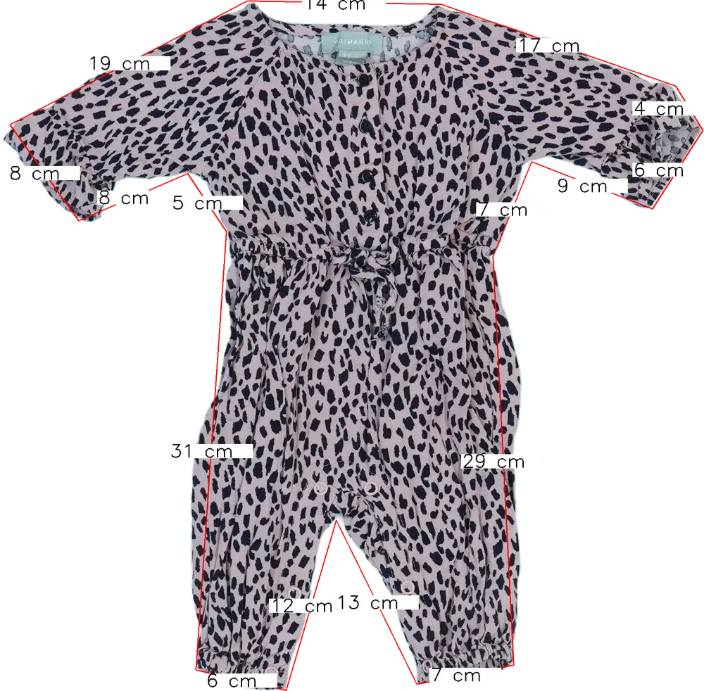 Rózsaszín Primark Playsuit / Jumpsuit EU 68 / UK 3-6 hónap / US 3-6 hónap