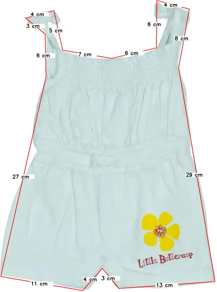 Fehér Early Days Playsuit / Jumpsuit EU 68 / UK 3-6 hónap / US 3-6 hónap