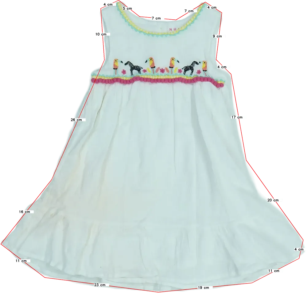 Fehér Nutmeg Ruha EU 98 / UK 3 év / US 3T