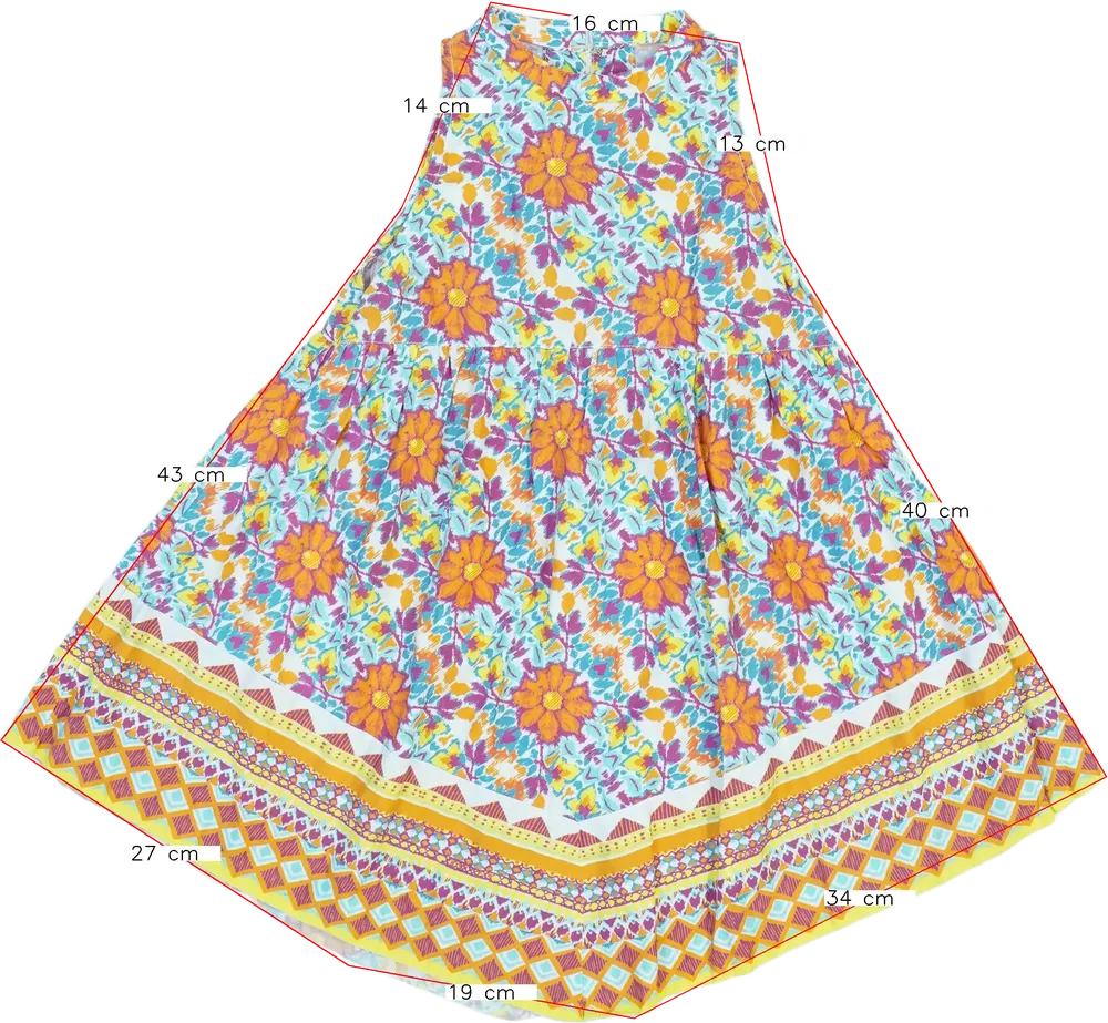 Többszínű Mini Mignon Ruha EU 128 / UK 8 év / US 8 év/M