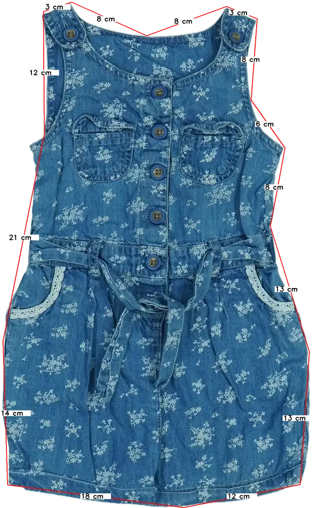 Kék Matalan Playsuit / Jumpsuit EU 92 / UK 2 év / US 2T