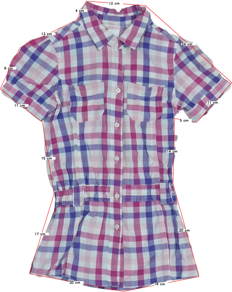 Többszínű C&amp;A Ing EU 122 / UK 7 év / US 7 év/M