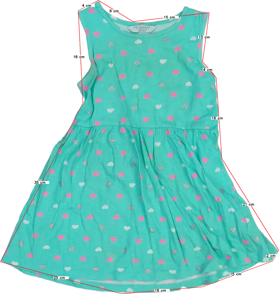 Zöld Primark Ruha EU 122 / UK 7 év / US 7 év/M