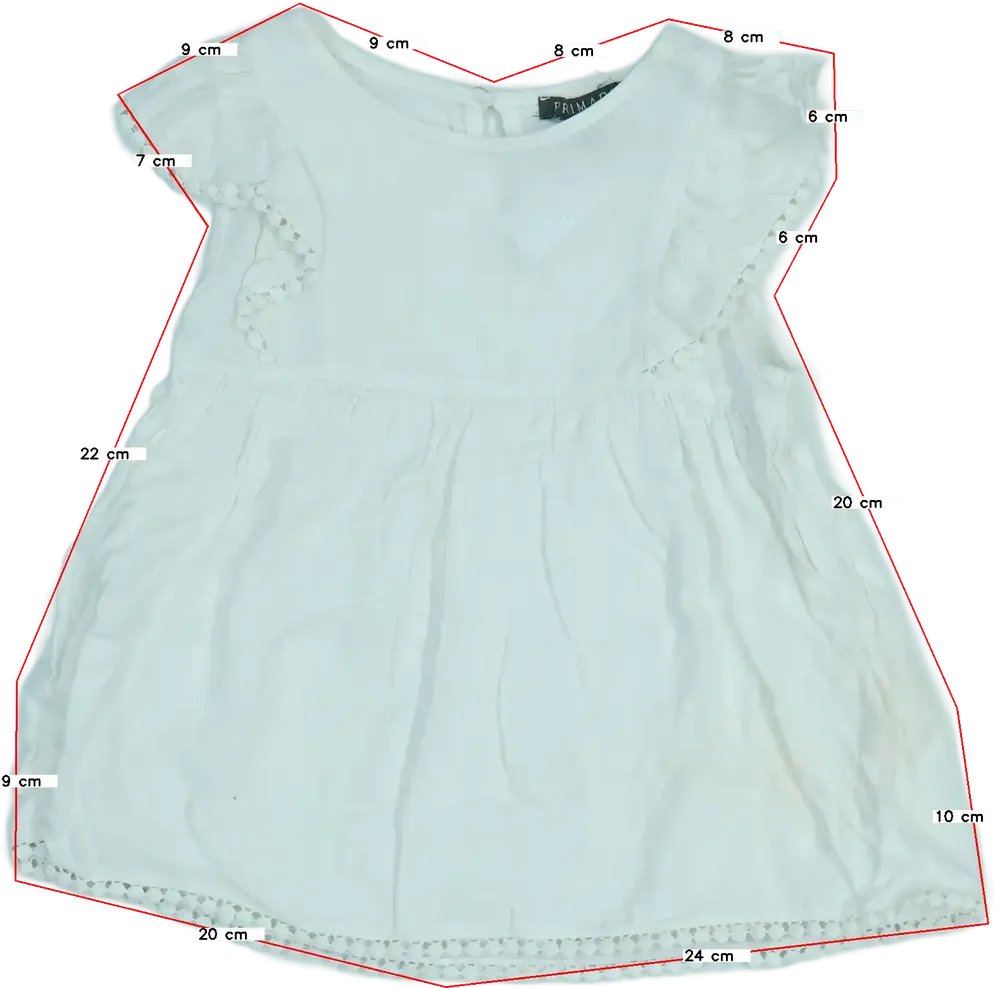 Fehér Primark Ruha EU 116 / UK 6 év / US 6 év/S