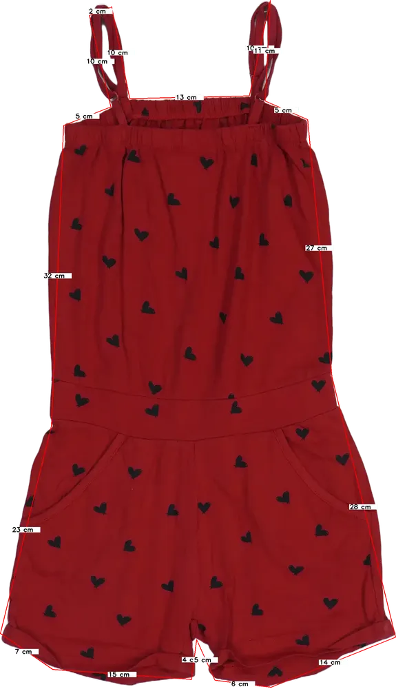 Piros Young Dimension Playsuit / Jumpsuit EU 146 / UK 11 év / US 12 év/L