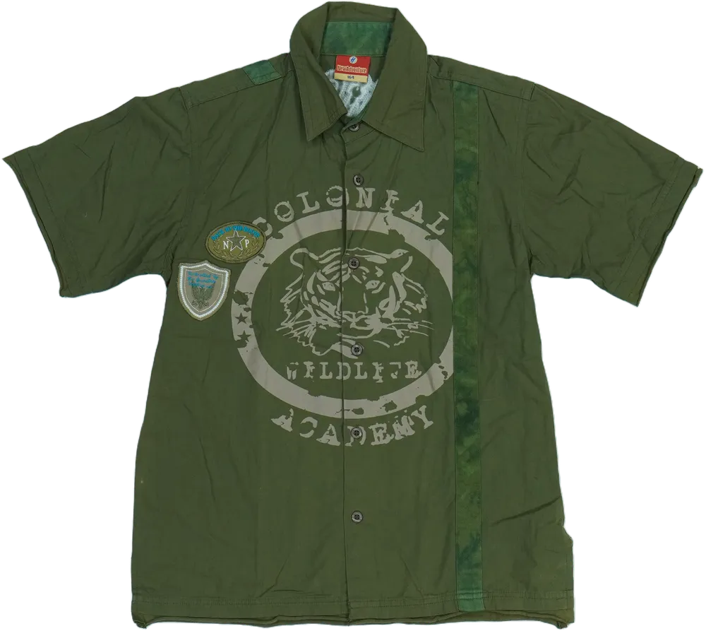 Zöld Egyéb Ing EU 164 / UK 14 év / US 14 év/XL