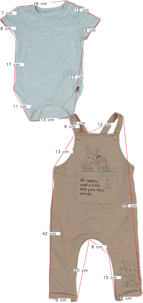 Brown George 2-piece set - Top &amp; Bottom EU 74 / UK 6-9 months / US 6-9 months