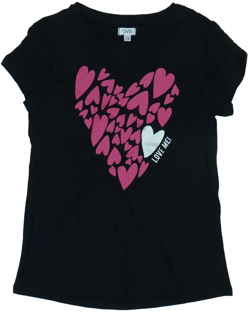 Fekete OVS Póló EU 140 / UK 10 év / US 10 év/L
