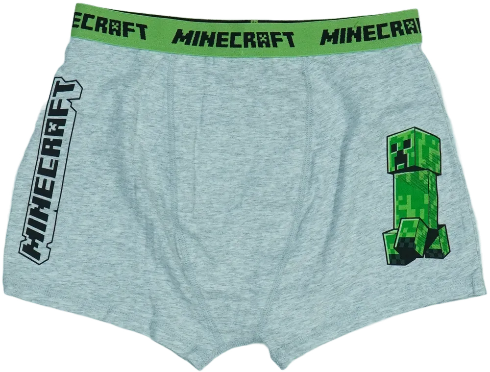 Szürke Minecraft Fiú / Férfi alsónadrág EU 158 / UK 13 év / US 14 év/XL