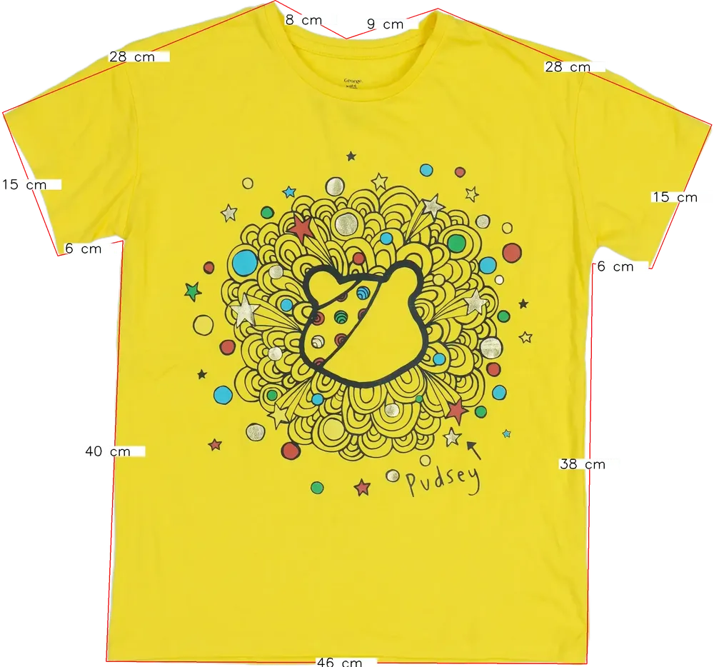 Sárga George Póló EU 164 / UK 14 év / US 14 év/XL