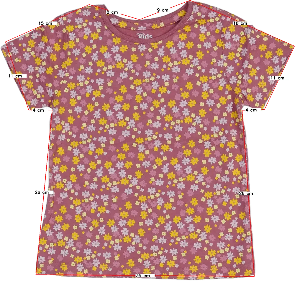 Rózsaszín M&amp;Co. Póló EU 116 / UK 6 év / US 6 év/S