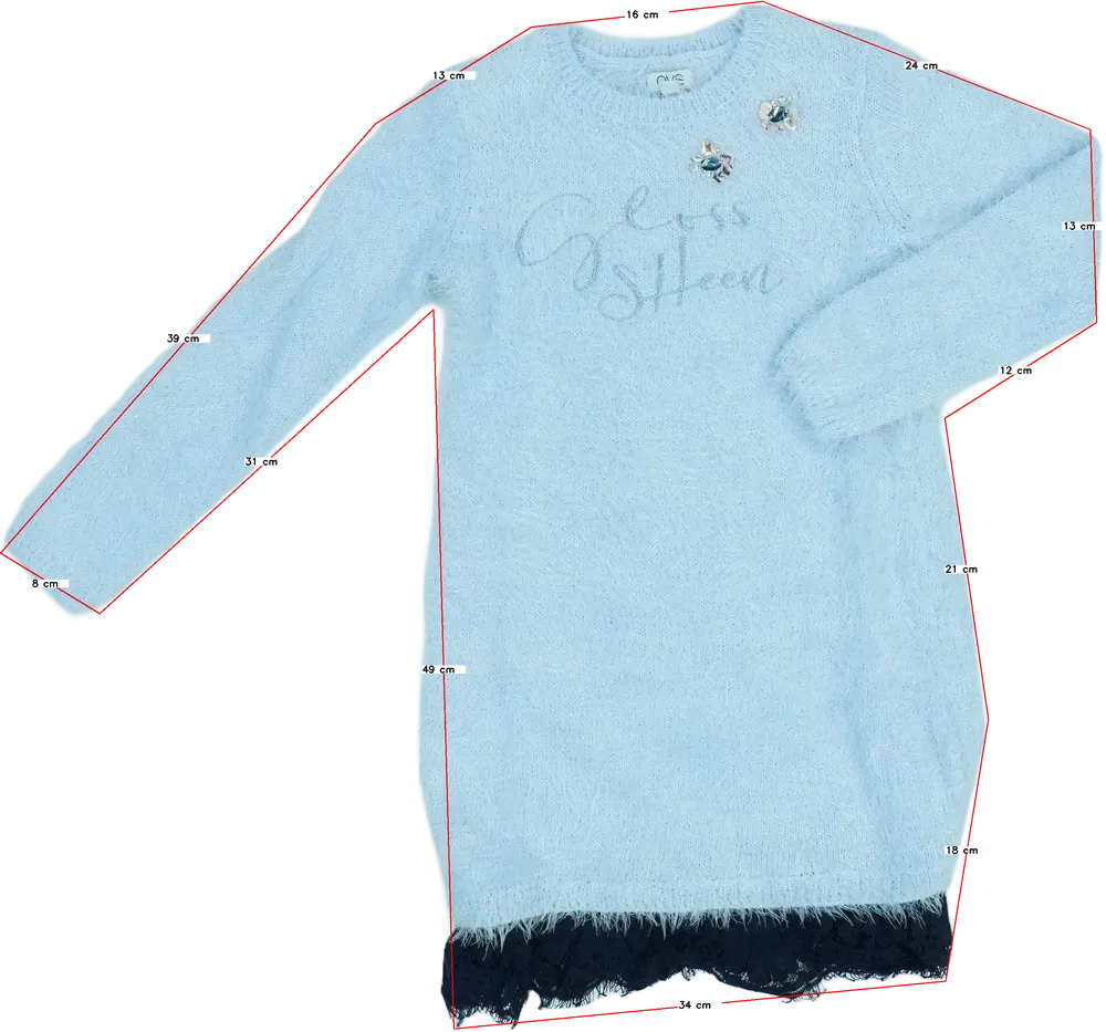 Kék OVS Kötött pulcsi EU 128 / UK 8 év / US 8 év/M