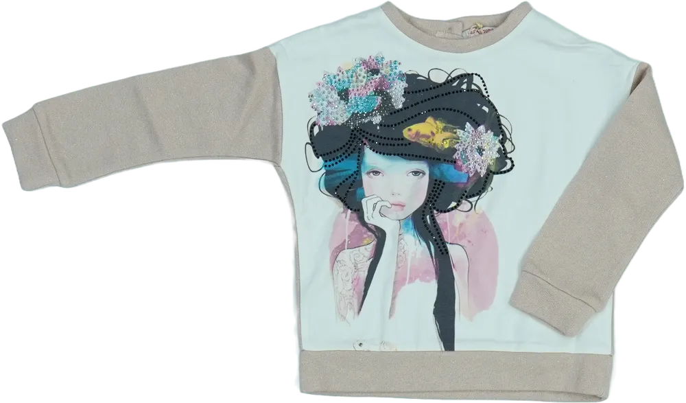 Fehér Laura Biagiotti Pulóver EU 98 / UK 3 év / US 3T